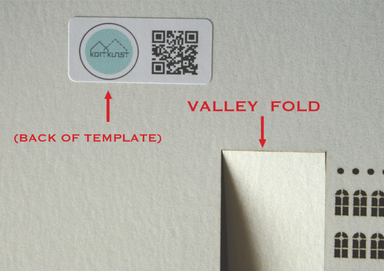 Popup card template instructions - valley fold