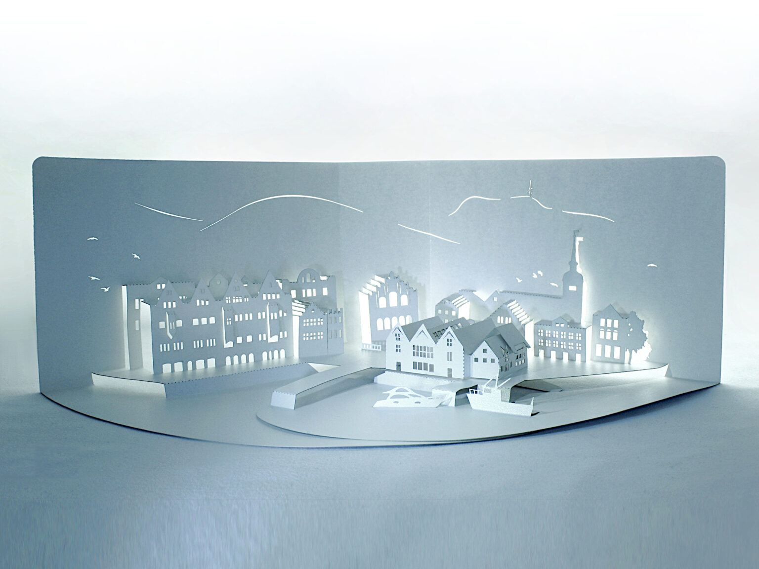 Brett 3D-modell av Bergen Havn selv